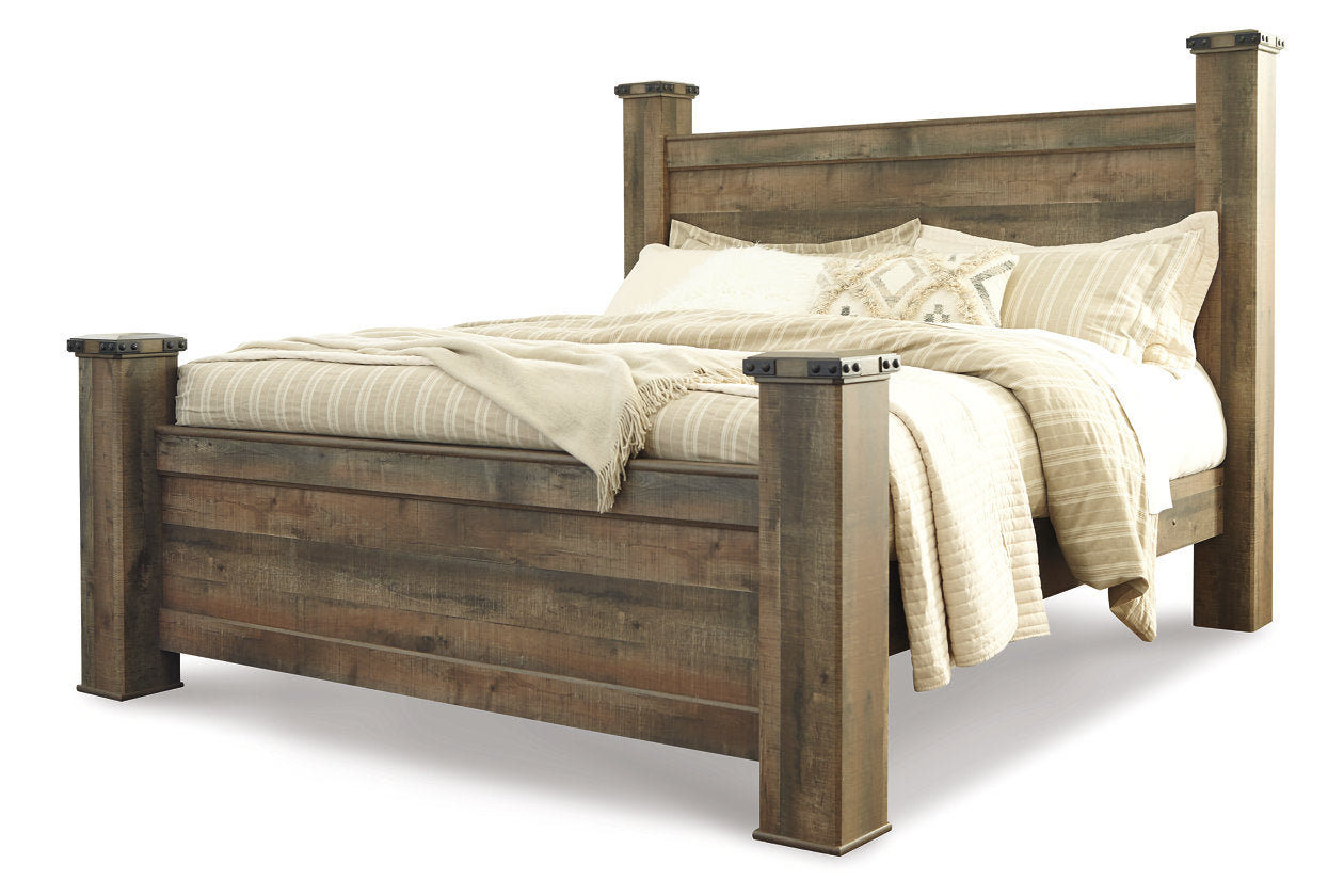 Trinell Brown King Poster Bed - SET | B446-61 | B446-66 | B446-68 | B446-99 - Bien Home Furniture & Electronics