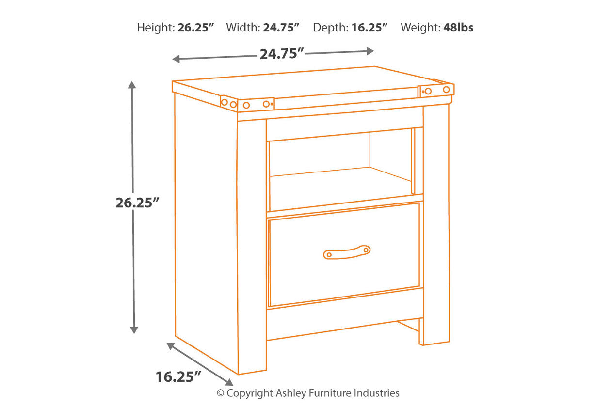 Trinell Brown Nightstand - B446-91 - Bien Home Furniture & Electronics