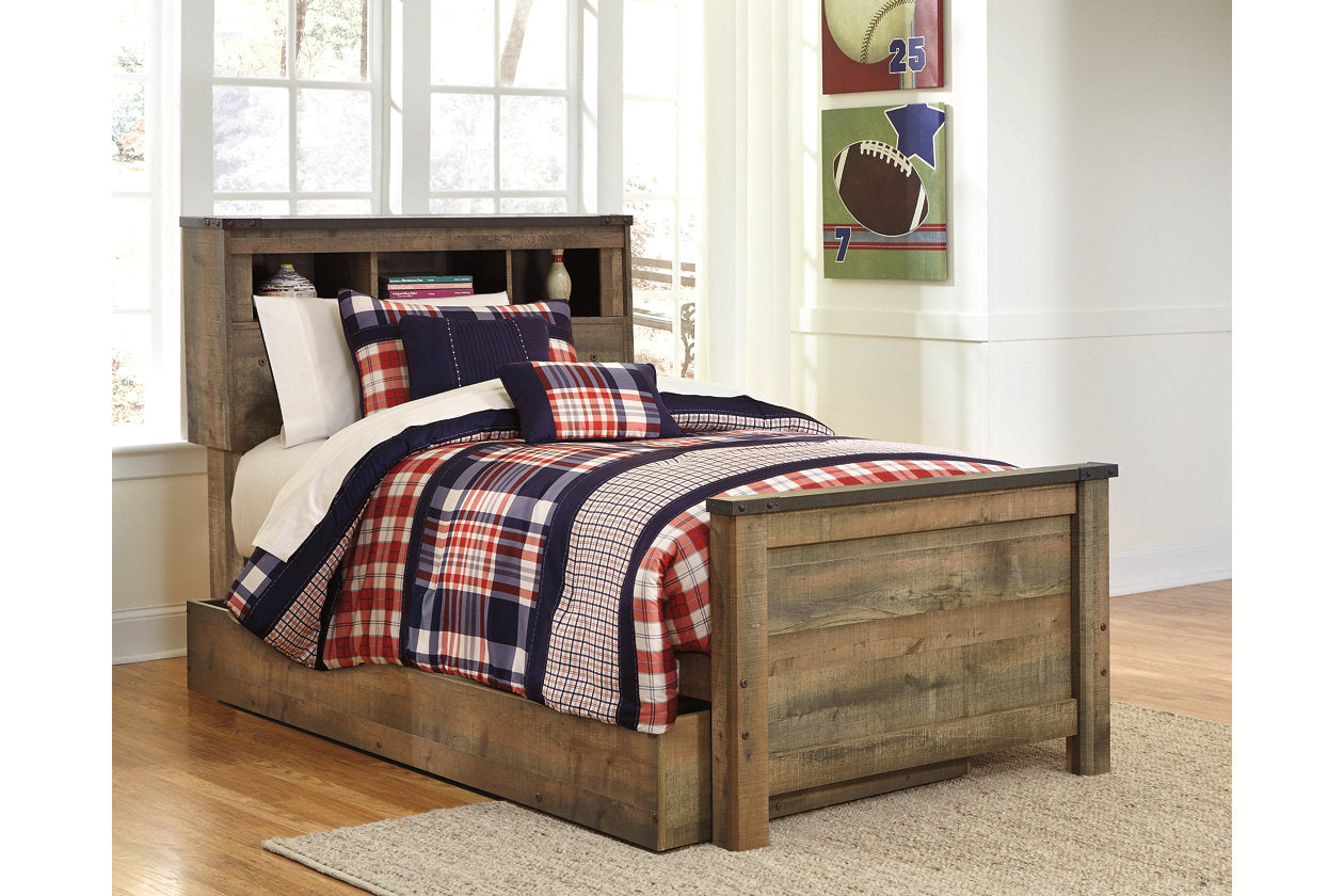 Trinell Brown Twin Bookcase Bed with 1 Large Storage Drawer - SET | B100-11 | B446-52 | B446-60 | B446-63 | B446-83 - Bien Home Furniture & Electronics
