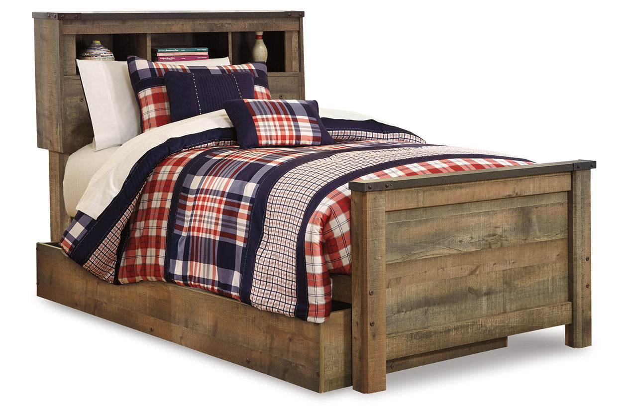 Trinell Brown Twin Bookcase Bed with 1 Large Storage Drawer - SET | B100-11 | B446-52 | B446-60 | B446-63 | B446-83 - Bien Home Furniture & Electronics