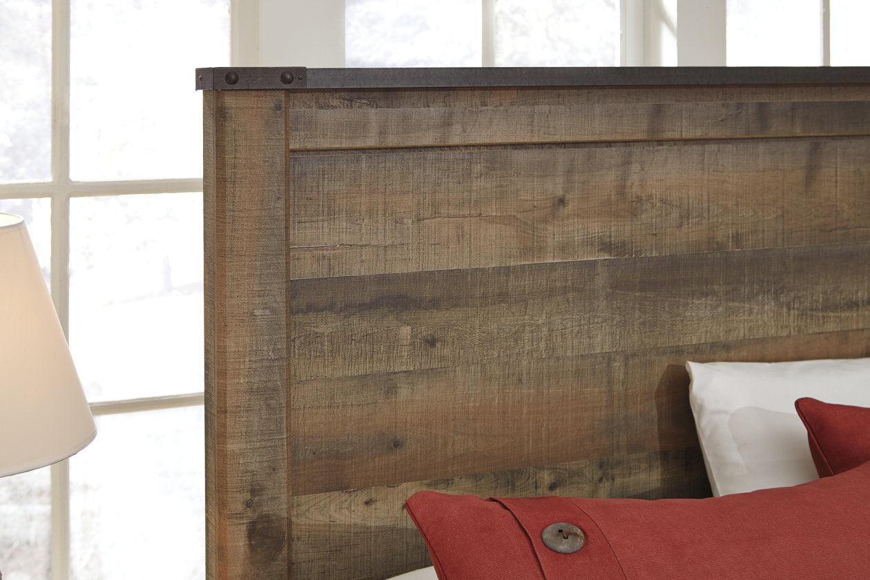 Trinell Brown Twin Panel Bed with 1 Large Storage Drawer - SET | B100-11 | B446-52 | B446-53 | B446-60 | B446-83 - Bien Home Furniture & Electronics