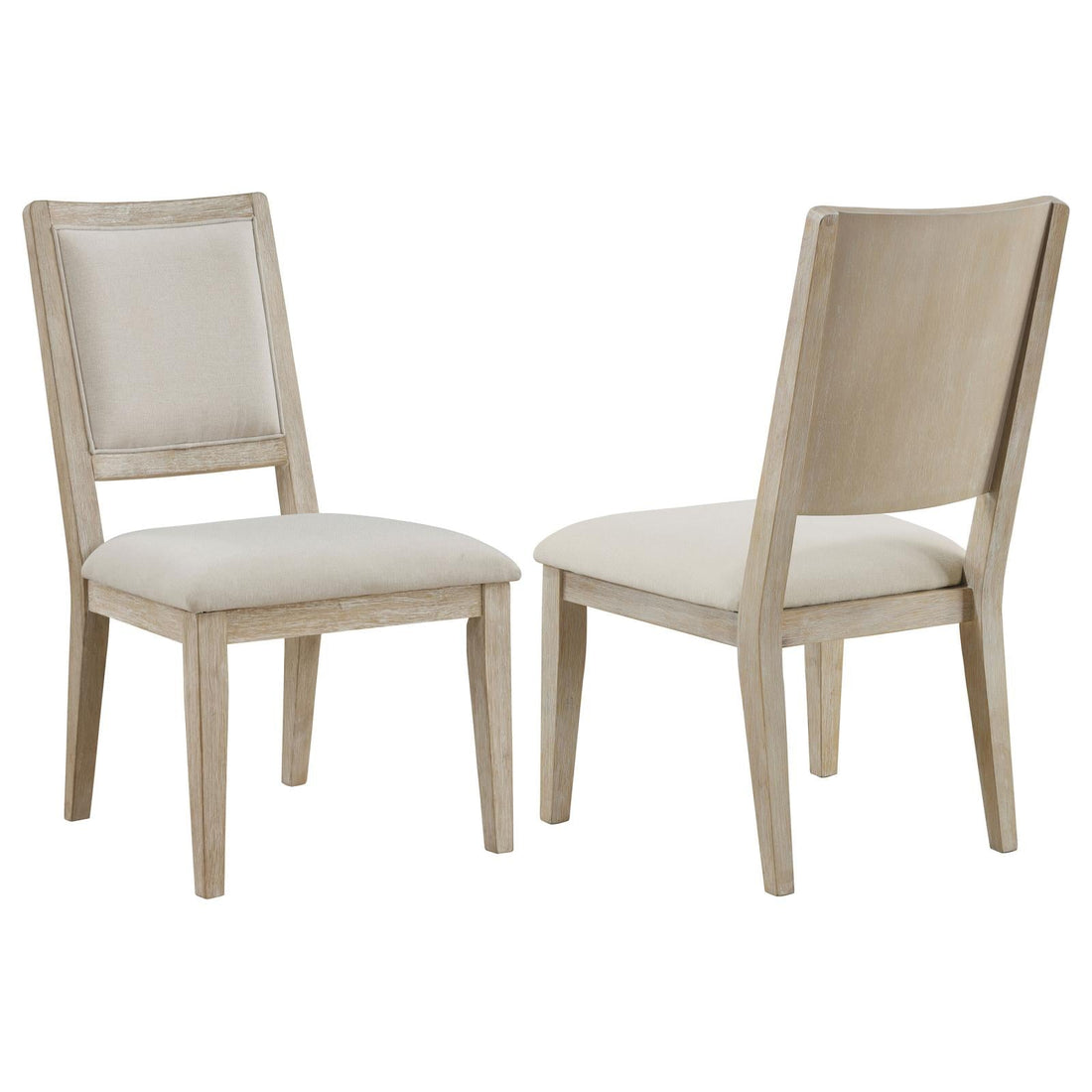 Trofello Upholstered Dining Side Chair White Washed and Beige (Set of 2) - 123122 - Bien Home Furniture & Electronics