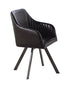 Tufted Sloped Arm Swivel Dining Chair Black/Gunmetal - 193372BLK - Bien Home Furniture & Electronics
