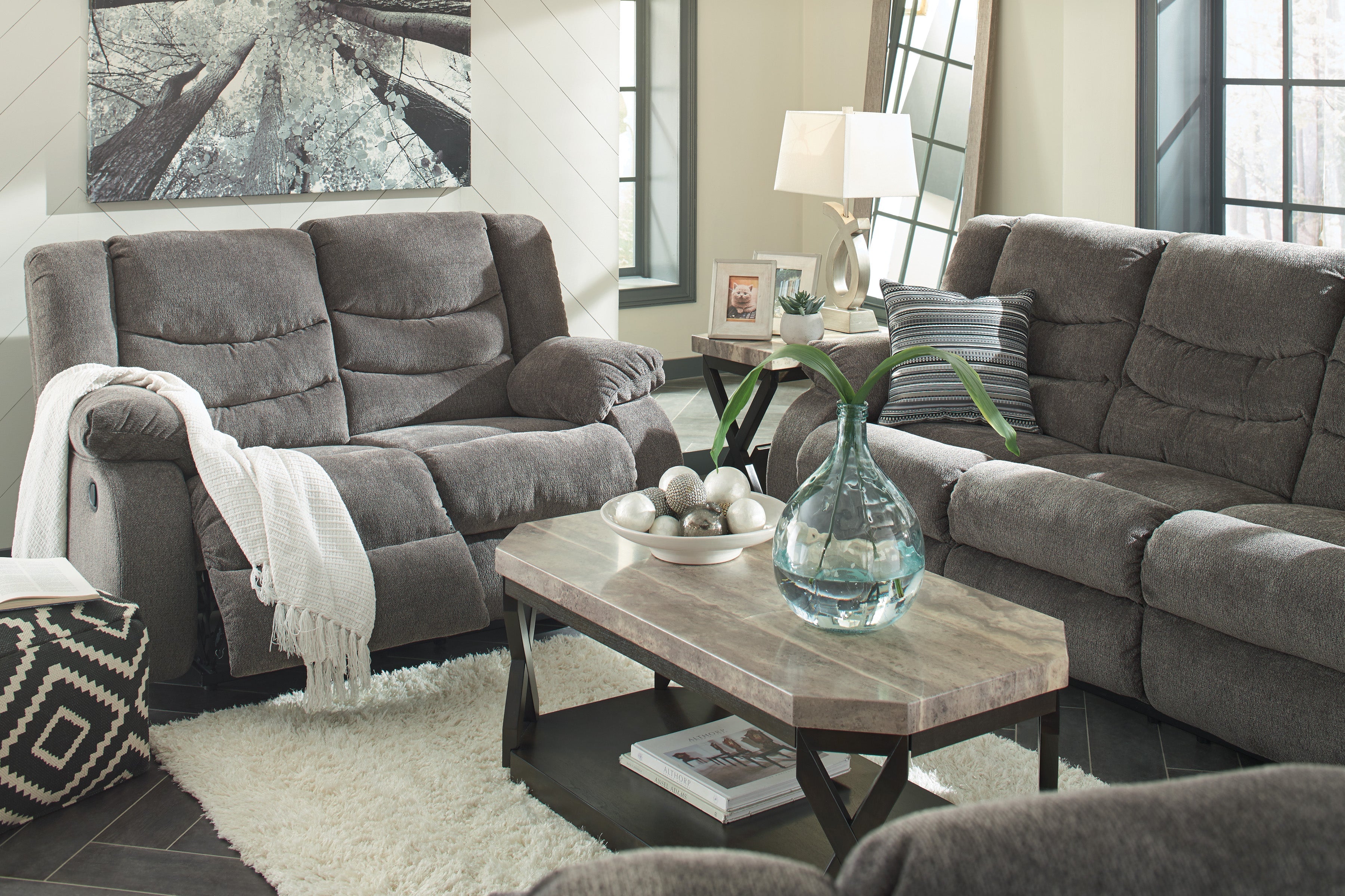 Tulen Gray Reclining Living Room Set - SET | 9860688 | 9860686 | 9860625 - Bien Home Furniture & Electronics