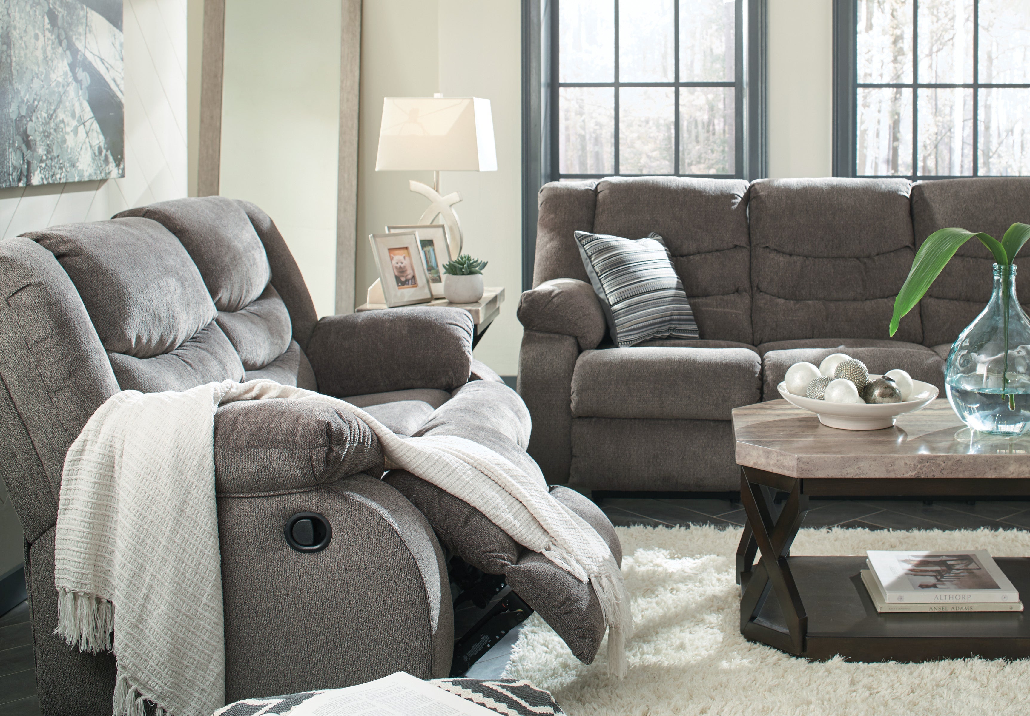 Tulen Gray Reclining Living Room Set - SET | 9860688 | 9860686 | 9860625 - Bien Home Furniture & Electronics