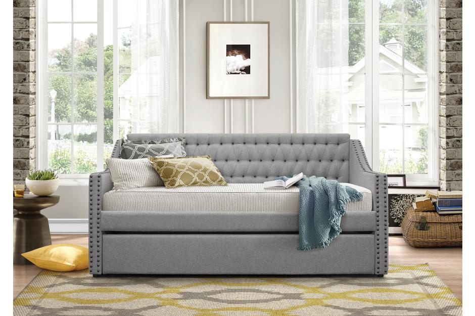 Tulney Gray Daybed with Trundle - SET | 4966-A | 4966-B - Bien Home Furniture &amp; Electronics