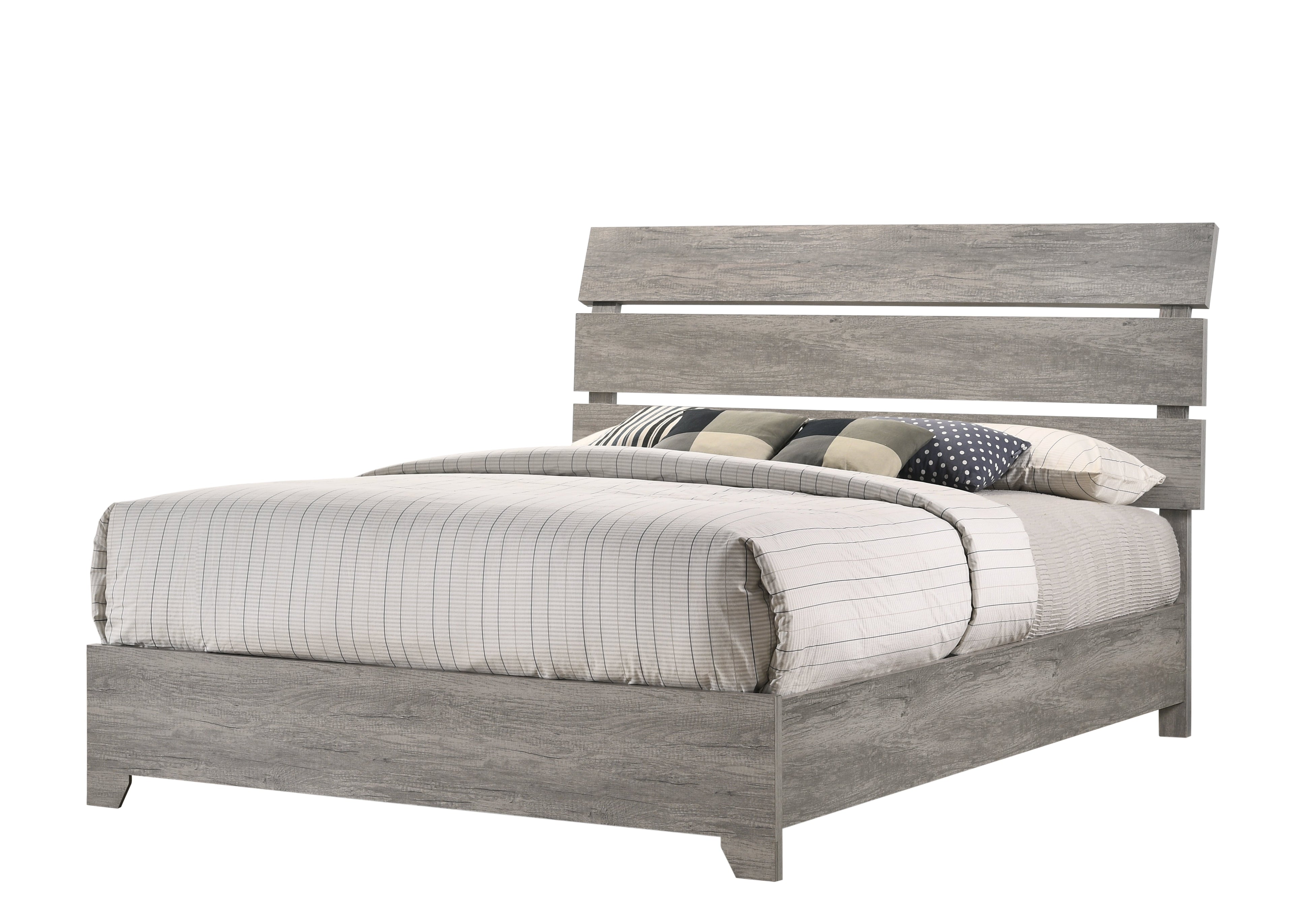 Tundra Gray Platform Bedroom Set - SET | B5520-Q-HBFB | B5520-KQ-RAIL | B5520-2 | B5520-4 - Bien Home Furniture & Electronics