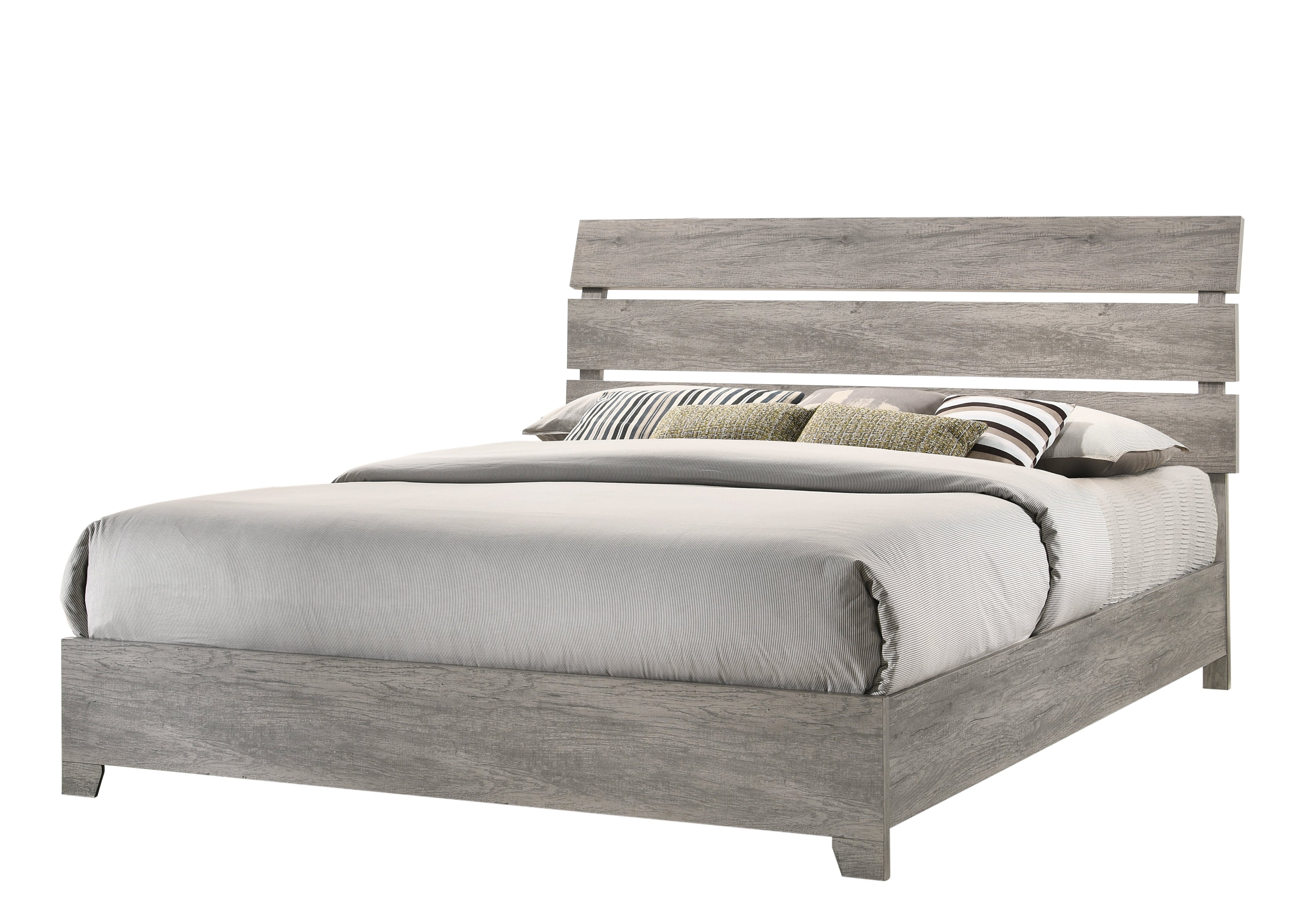 Tundra Gray Platform Bedroom Set - SET | B5520-Q-HBFB | B5520-KQ-RAIL | B5520-2 | B5520-4 - Bien Home Furniture & Electronics