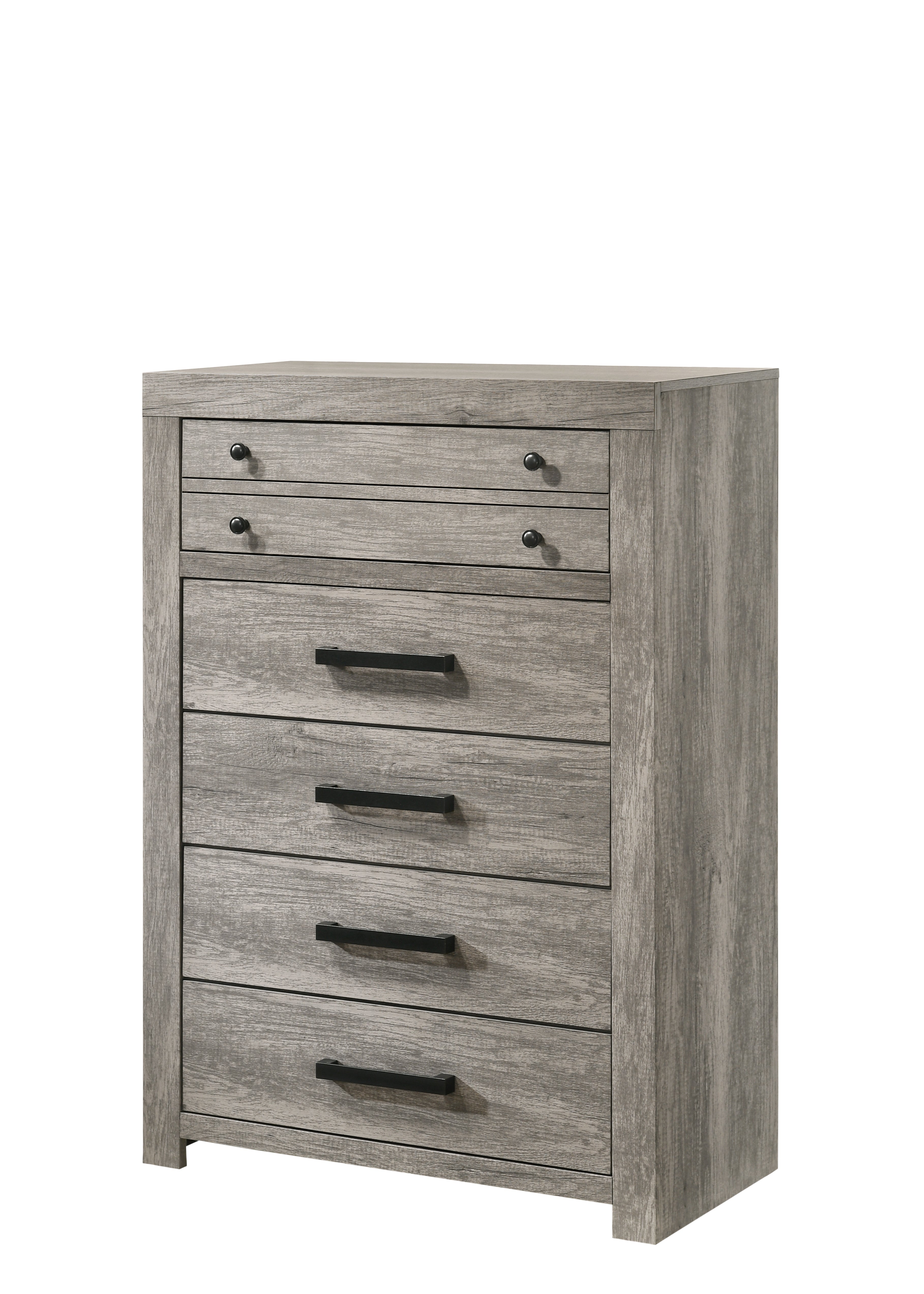 Tundra Gray Platform Bedroom Set - SET | B5520-Q-HBFB | B5520-KQ-RAIL | B5520-2 | B5520-4 - Bien Home Furniture & Electronics