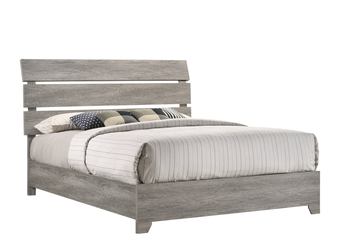 Tundra Gray Queen Platform Bed - SET | B5520-Q-HBFB | B5520-KQ-RAIL - Bien Home Furniture &amp; Electronics
