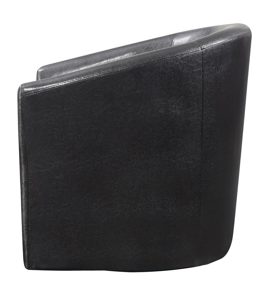 Turner Dark Brown Upholstery Sloped Arm Accent Swivel Chair - 902098 - Bien Home Furniture & Electronics