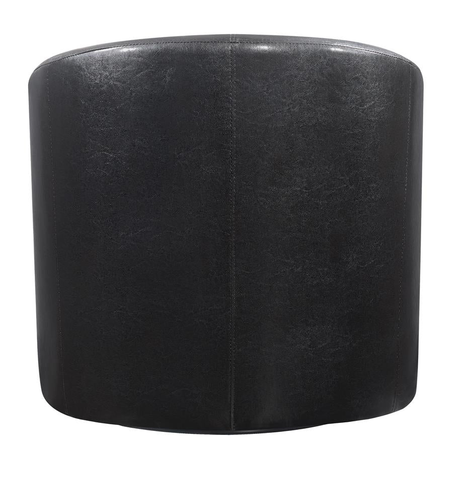 Turner Dark Brown Upholstery Sloped Arm Accent Swivel Chair - 902098 - Bien Home Furniture & Electronics