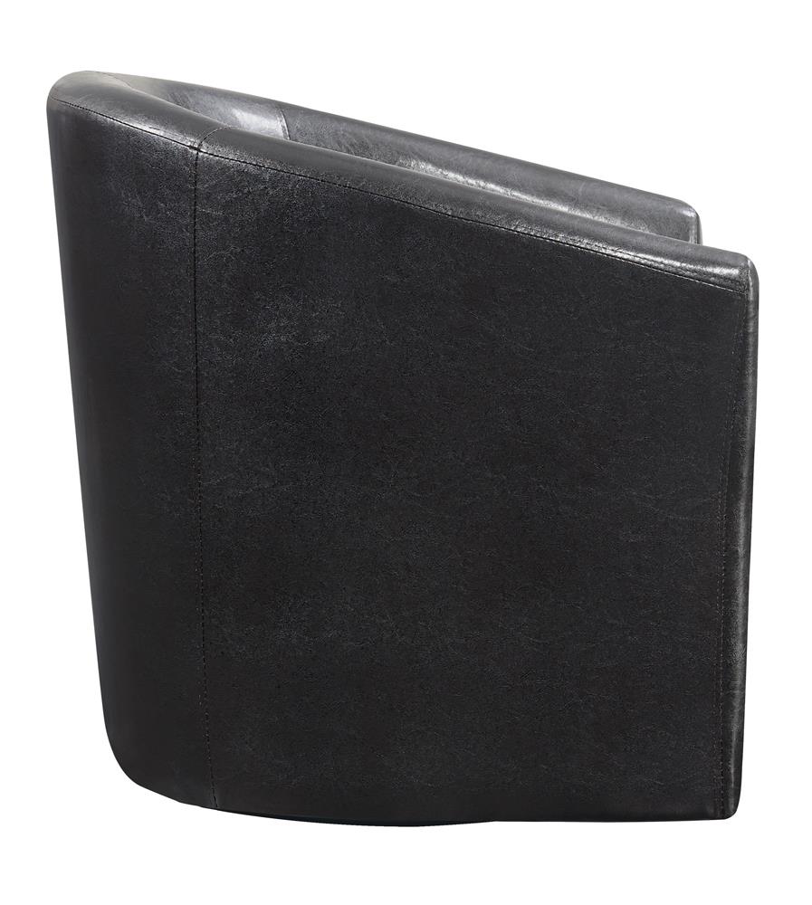 Turner Dark Brown Upholstery Sloped Arm Accent Swivel Chair - 902098 - Bien Home Furniture & Electronics