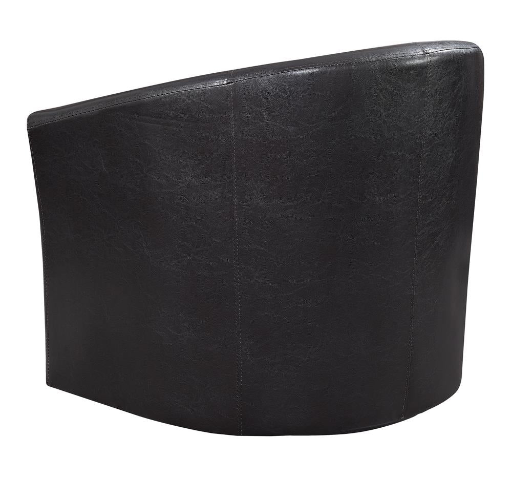 Turner Dark Brown Upholstery Sloped Arm Accent Swivel Chair - 902098 - Bien Home Furniture & Electronics