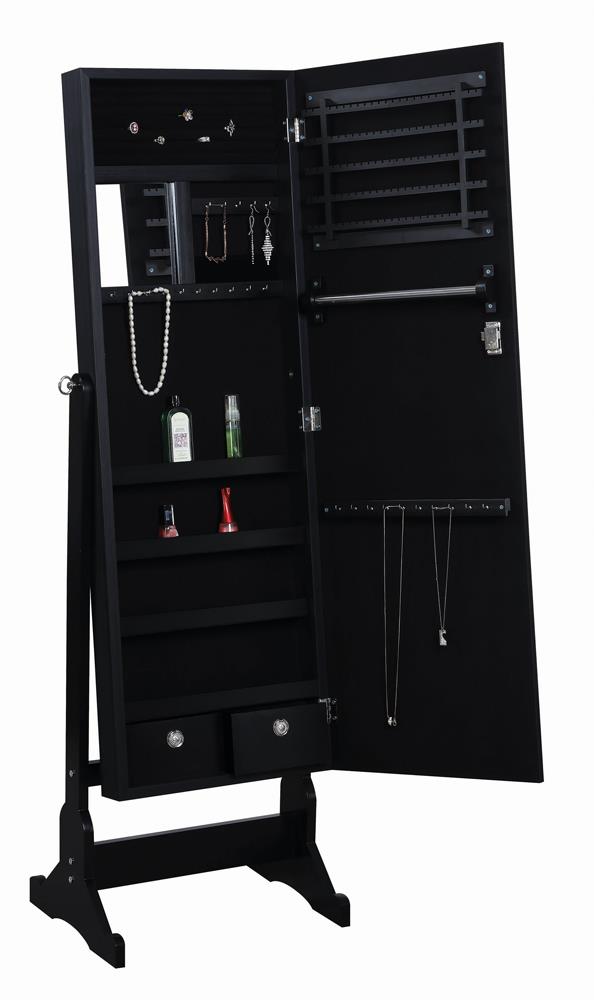 Tutuola Black Jewelry Cheval Mirror - 904039 - Bien Home Furniture & Electronics