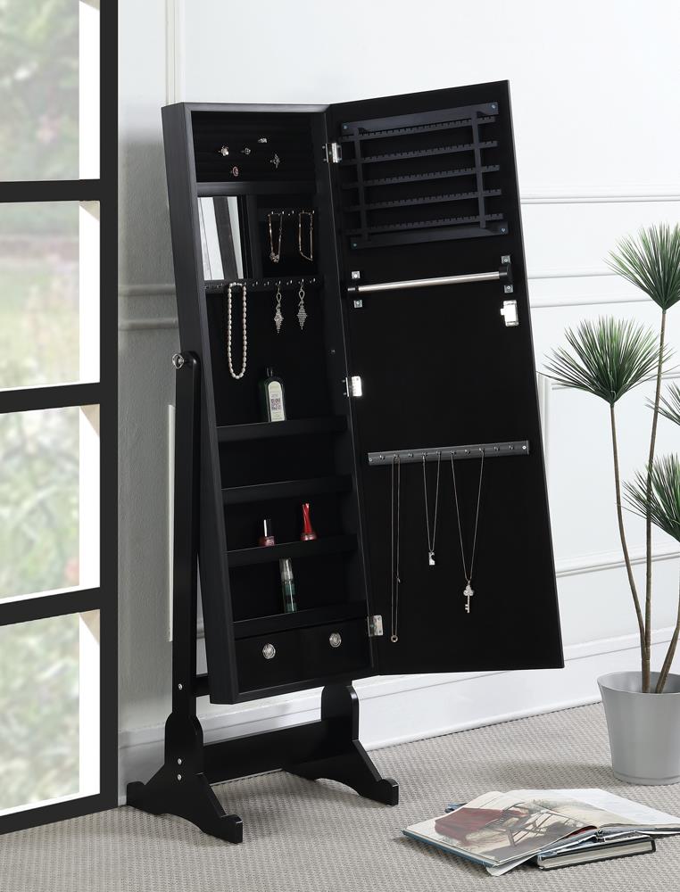 Tutuola Black Jewelry Cheval Mirror - 904039 - Bien Home Furniture & Electronics