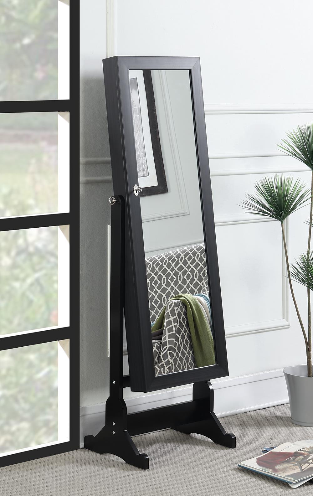 Tutuola Black Jewelry Cheval Mirror - 904039 - Bien Home Furniture & Electronics