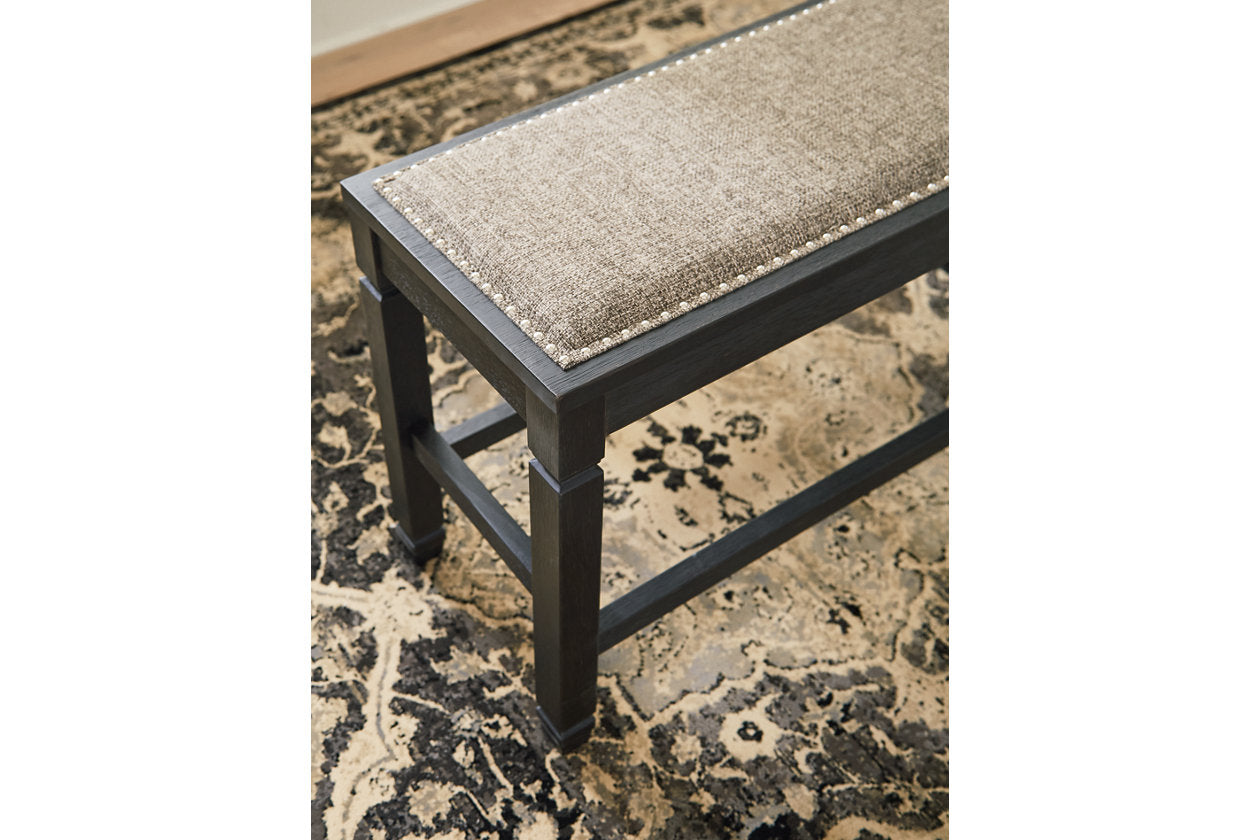 Tyler Creek Antique Black Counter Height Bench - D736-09 - Bien Home Furniture & Electronics