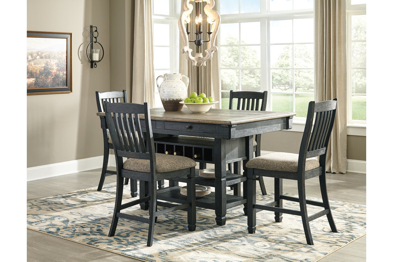 Tyler Creek Black/Grayish Brown Counter Height Barstool, Set of 2 - D736-124 - Bien Home Furniture & Electronics