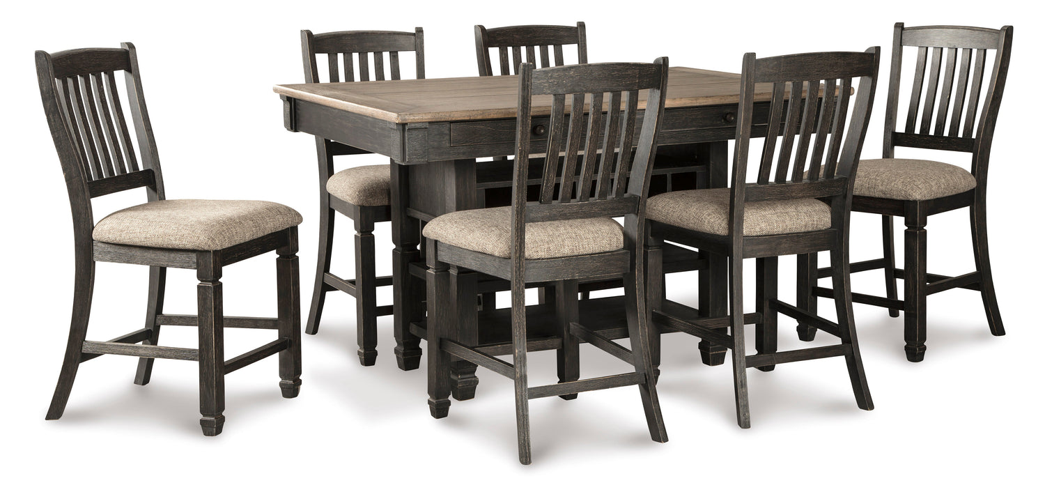 Tyler Creek Black/Grayish Brown Counter Height Set - SET | D736-32 | D736-124(2) - Bien Home Furniture & Electronics