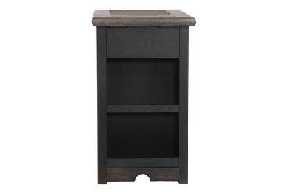 Tyler Creek Grayish Brown/Black Chairside End Table with USB Ports &amp; Outlets - T736-7 - Bien Home Furniture &amp; Electronics