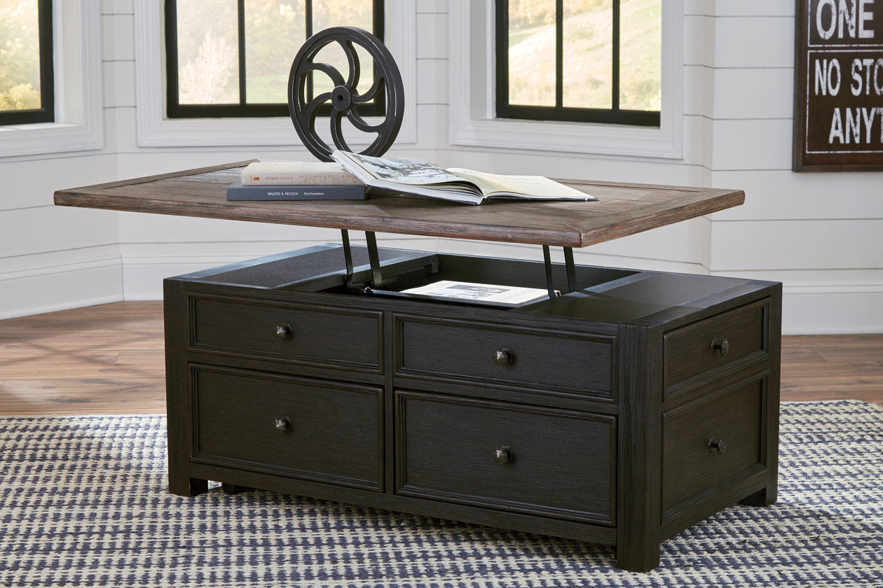 Tyler Creek Grayish Brown/Black Coffee Table with Lift Top - T736-20 - Bien Home Furniture & Electronics