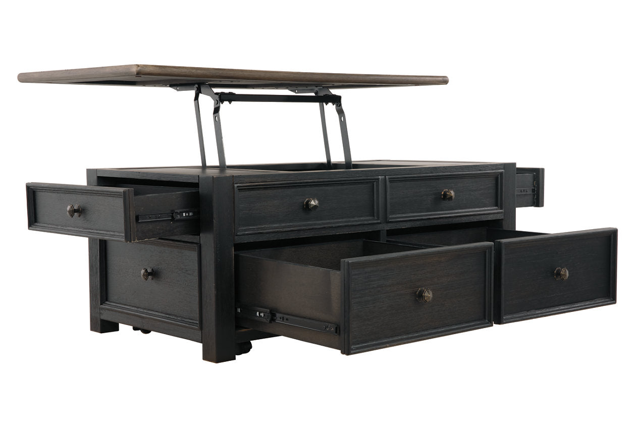 Tyler Creek Grayish Brown/Black Coffee Table with Lift Top - T736-20 - Bien Home Furniture & Electronics