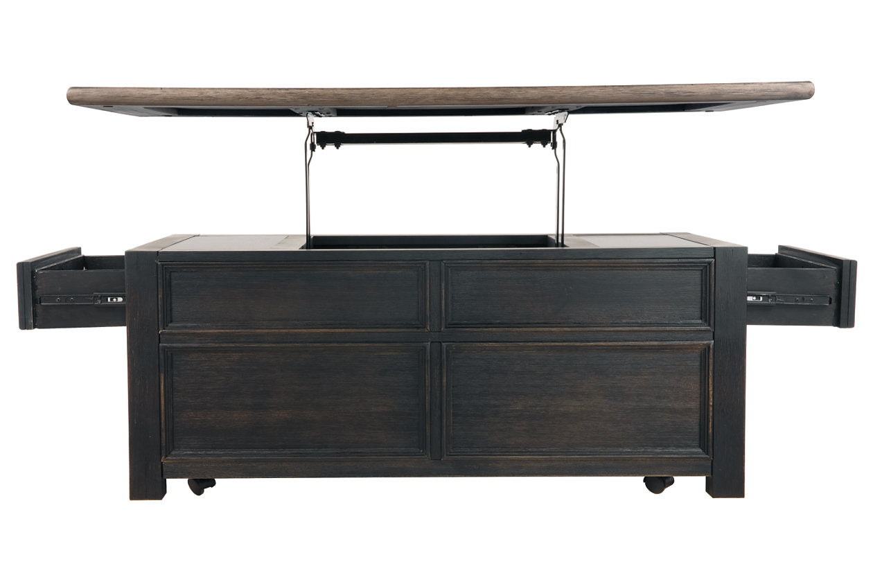 Tyler Creek Grayish Brown/Black Coffee Table with Lift Top - T736-20 - Bien Home Furniture & Electronics