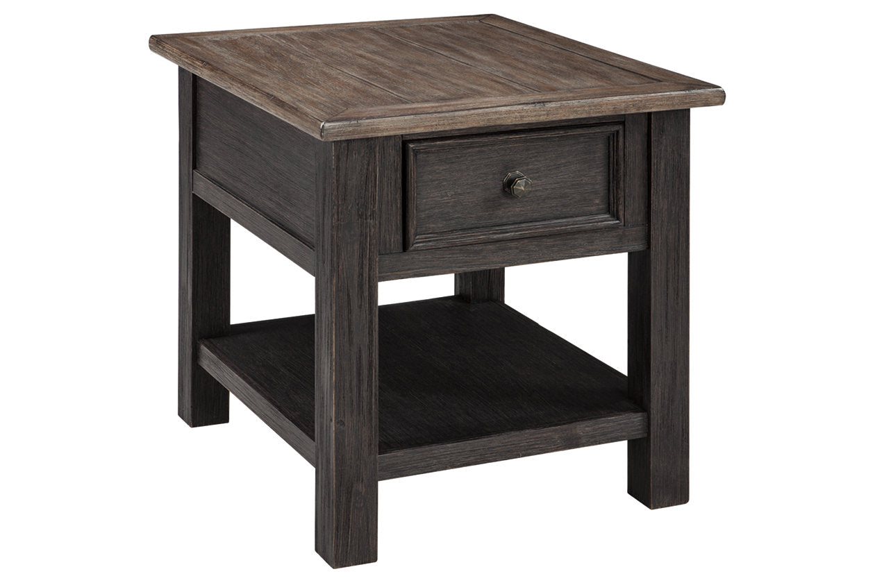 Tyler Creek Grayish Brown/Black End Table - T736-3 - Bien Home Furniture & Electronics