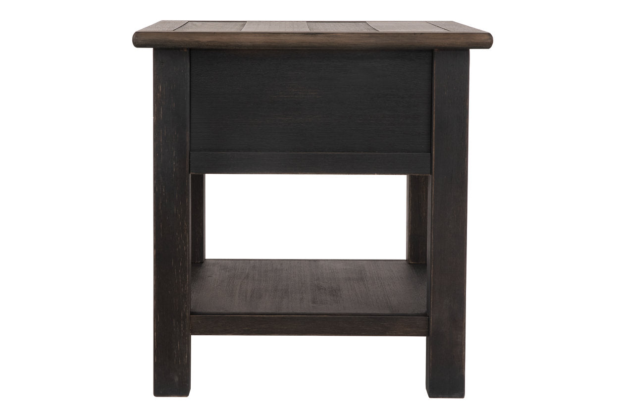 Tyler Creek Grayish Brown/Black End Table - T736-3 - Bien Home Furniture & Electronics