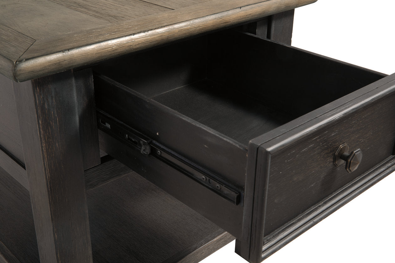 Tyler Creek Grayish Brown/Black End Table - T736-3 - Bien Home Furniture & Electronics