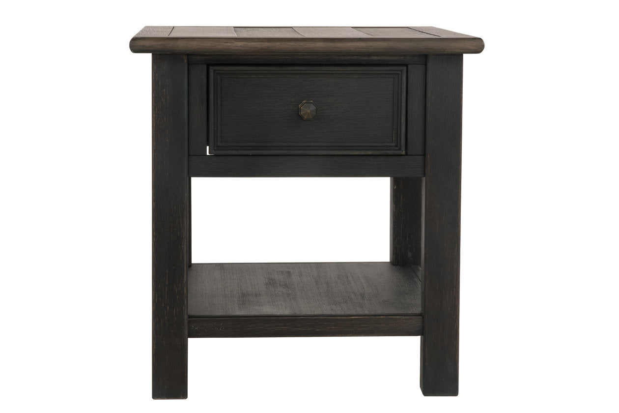 Tyler Creek Grayish Brown/Black End Table - T736-3 - Bien Home Furniture & Electronics