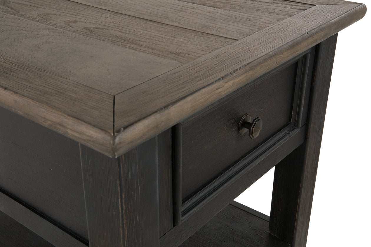 Tyler Creek Grayish Brown/Black End Table - T736-3 - Bien Home Furniture & Electronics