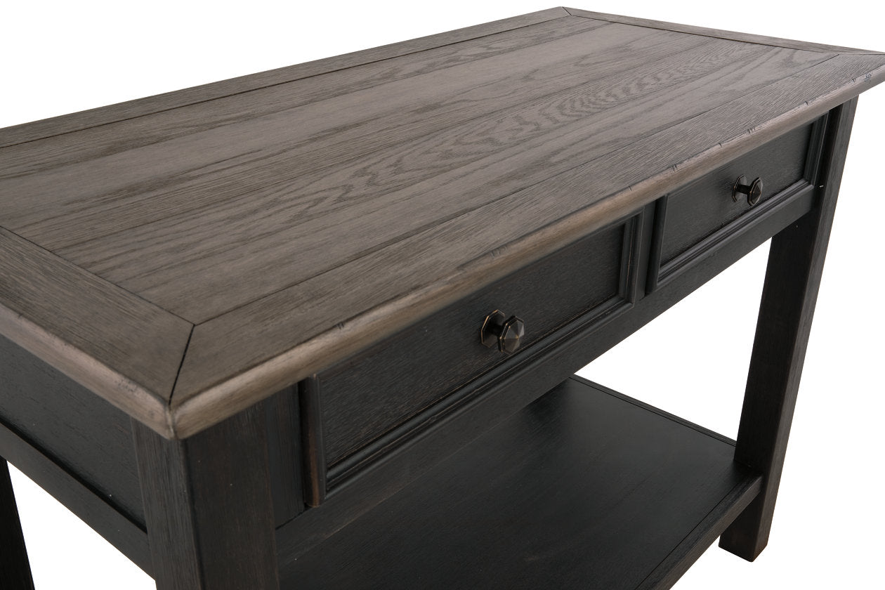 Tyler Creek Grayish Brown/Black Sofa/Console Table - T736-4 - Bien Home Furniture & Electronics