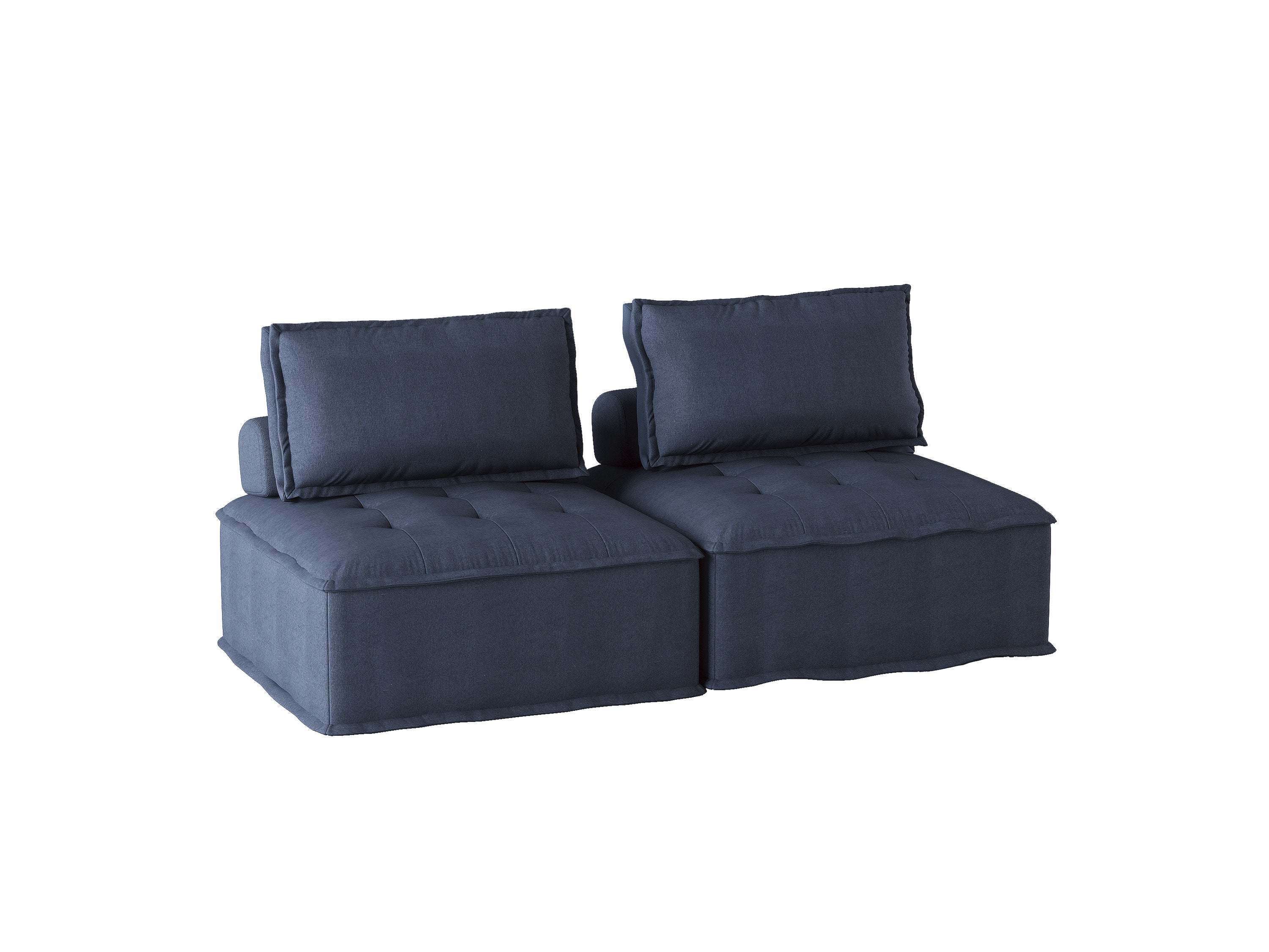 Ulrich Blue Modular Loveseat - 9545BU-2* - Bien Home Furniture &amp; Electronics