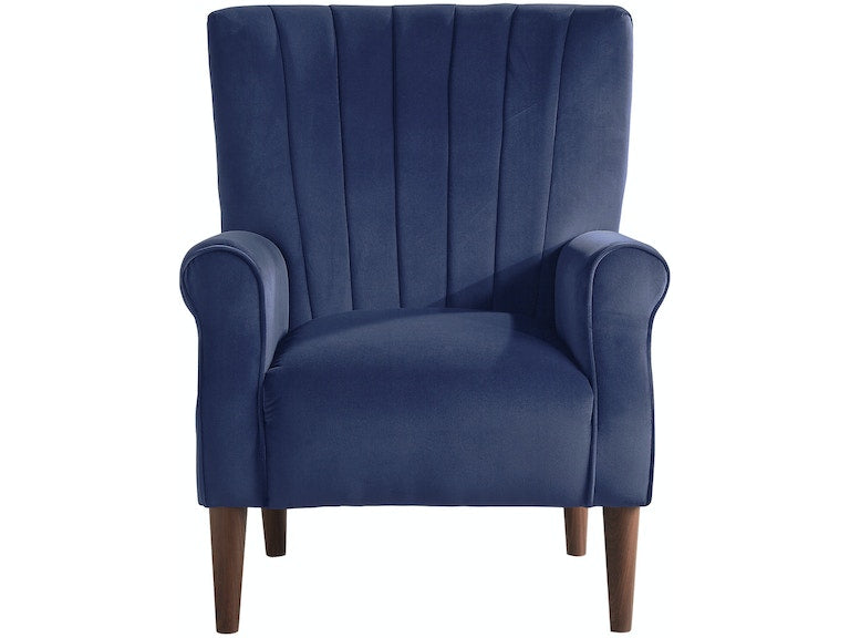 Urielle Blue Gray Velvet Accent Chair - 1047BU-1 - Bien Home Furniture &amp; Electronics