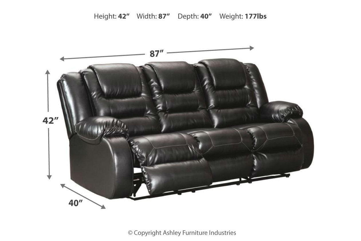 Vacherie Black Reclining Sofa - 7930888 - Bien Home Furniture &amp; Electronics