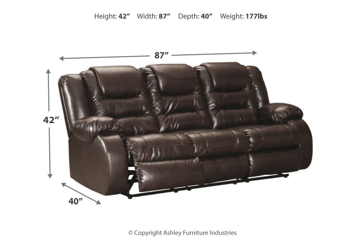Vacherie Chocolate Reclining Sofa - 7930788 - Bien Home Furniture &amp; Electronics