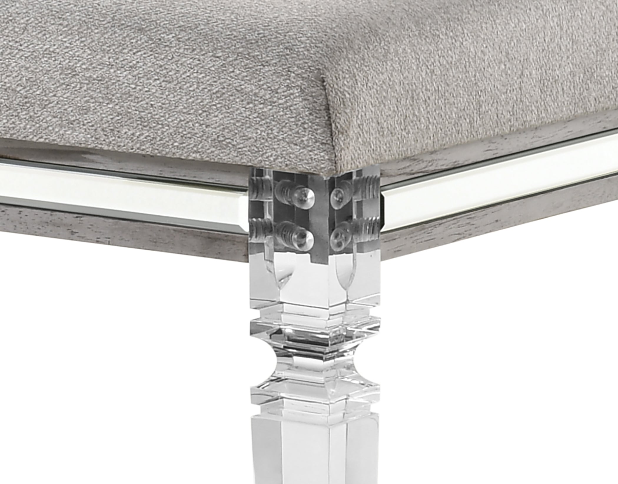 Vail Gray LED Upholstered Panel Bedroom Set - SET | B7200-K-HB | B7200-K-FB | B7200-KQ-RAIL | B7200-1 | B7200-11 | B7200-2 | B7200-4 - Bien Home Furniture & Electronics