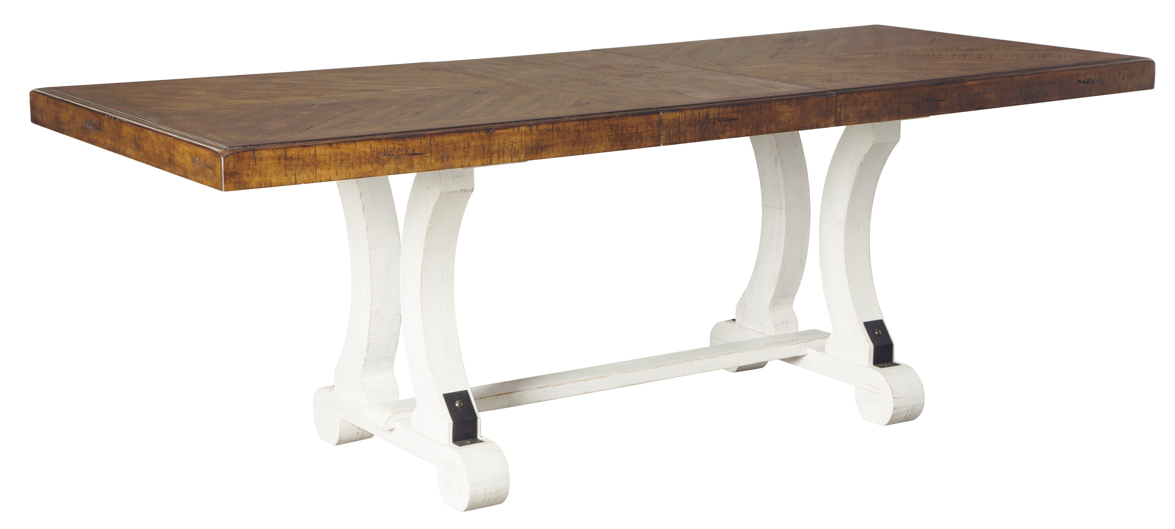 Valebeck Beige/White Rectangular Dining Set - SET | D546-35 | D546-01(2) - Bien Home Furniture & Electronics