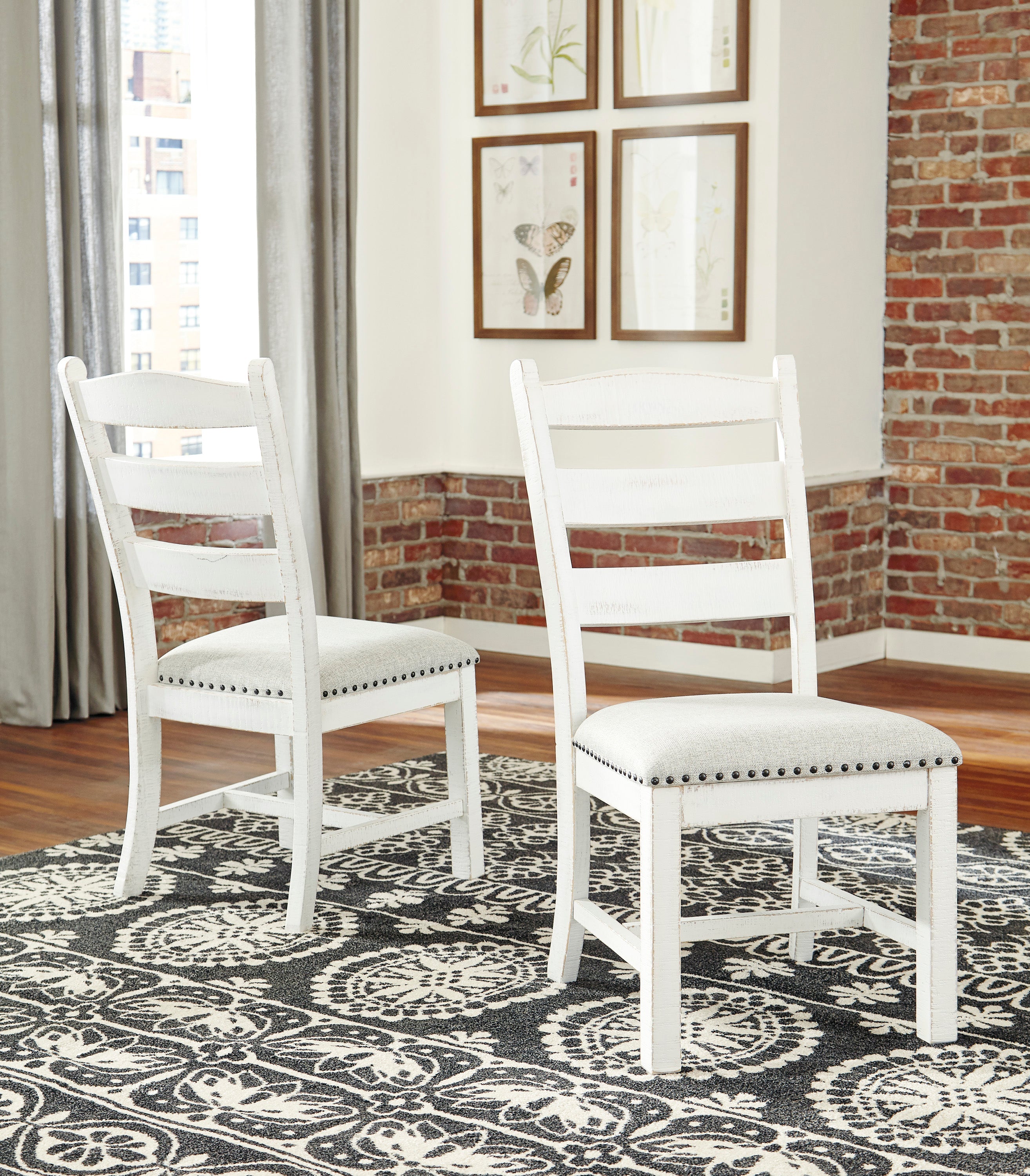 Valebeck Beige/White Rectangular Dining Set - SET | D546-35 | D546-01(2) - Bien Home Furniture & Electronics