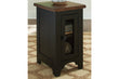 Valebeck Black/Brown Chairside End Table - T468-7 - Bien Home Furniture & Electronics