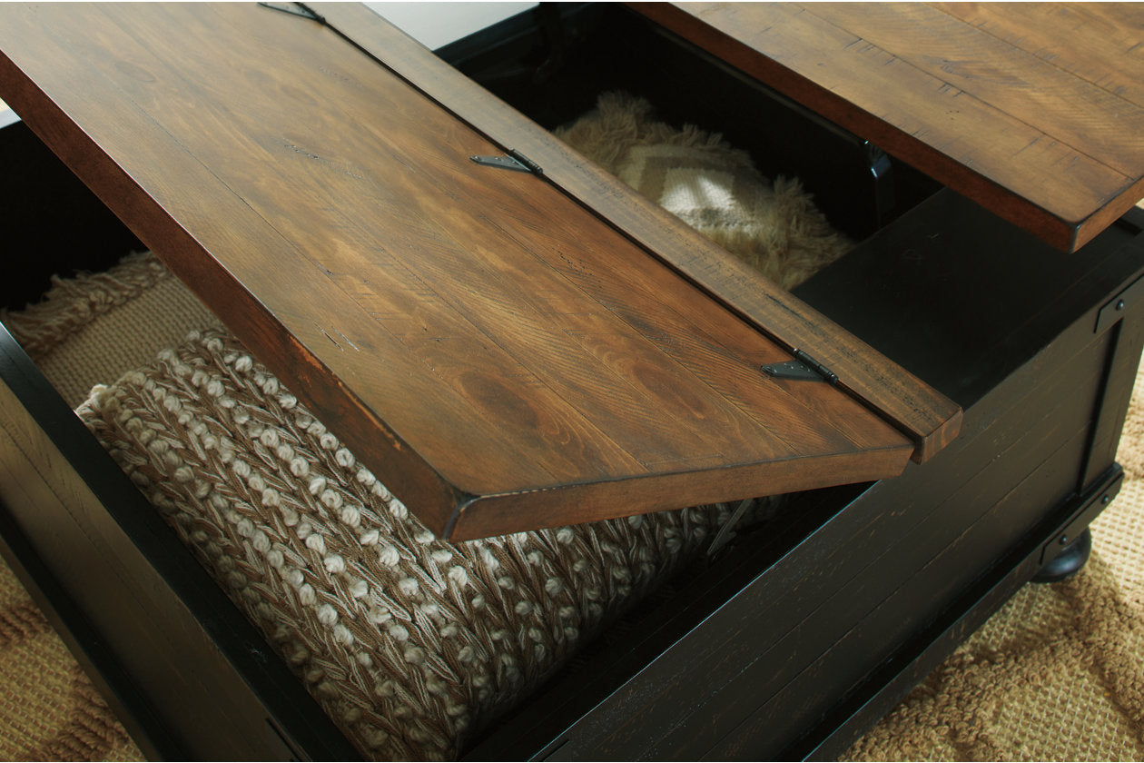 Valebeck Black/Brown Coffee Table with Lift Top - T468-00 - Bien Home Furniture & Electronics