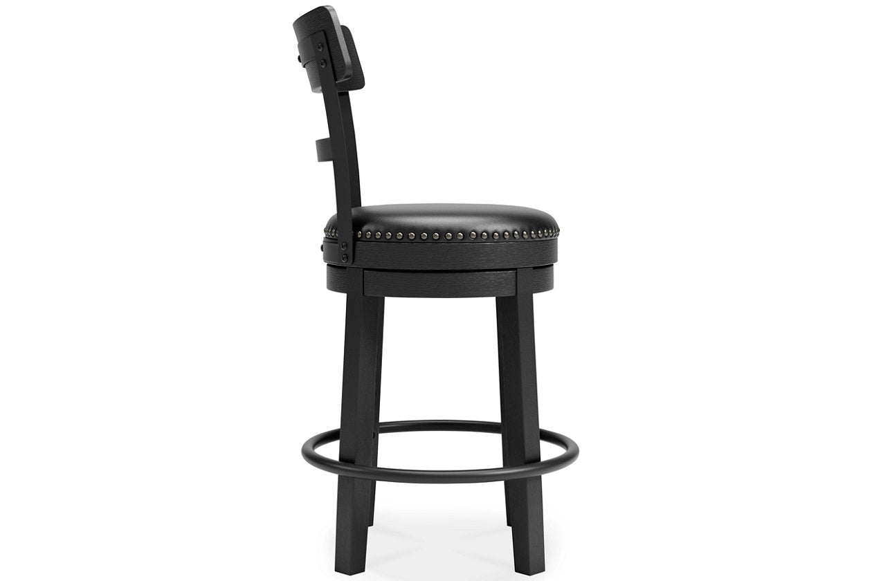 Valebeck Black Counter Height Barstool - D546-624 - Bien Home Furniture & Electronics