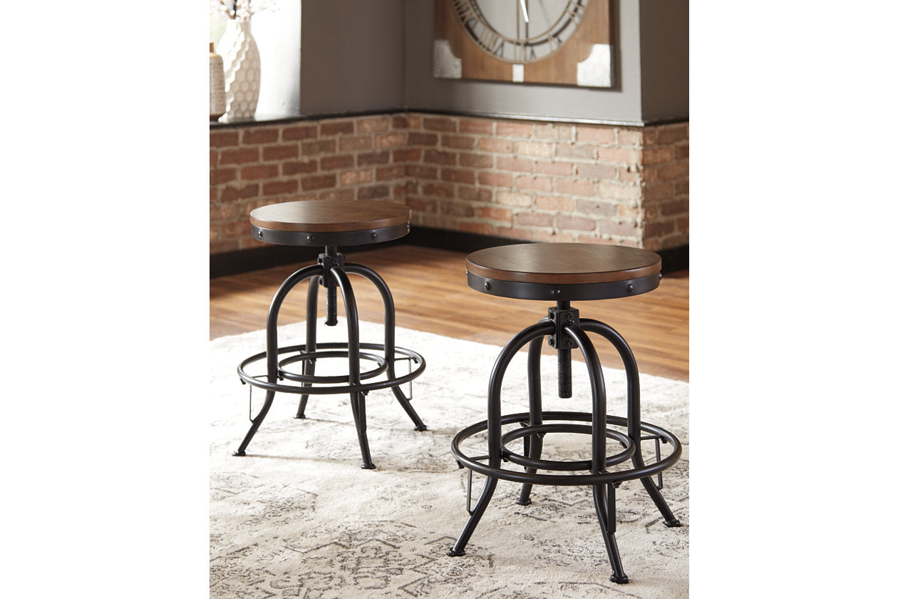 Valebeck Brown/Black Counter Height Barstool, Set of 2 - D546-224 - Bien Home Furniture & Electronics