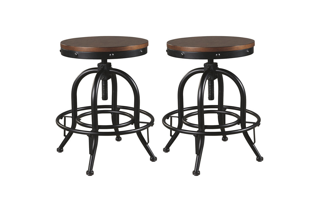 Valebeck Brown/Black Counter Height Barstool, Set of 2 - D546-224 - Bien Home Furniture & Electronics