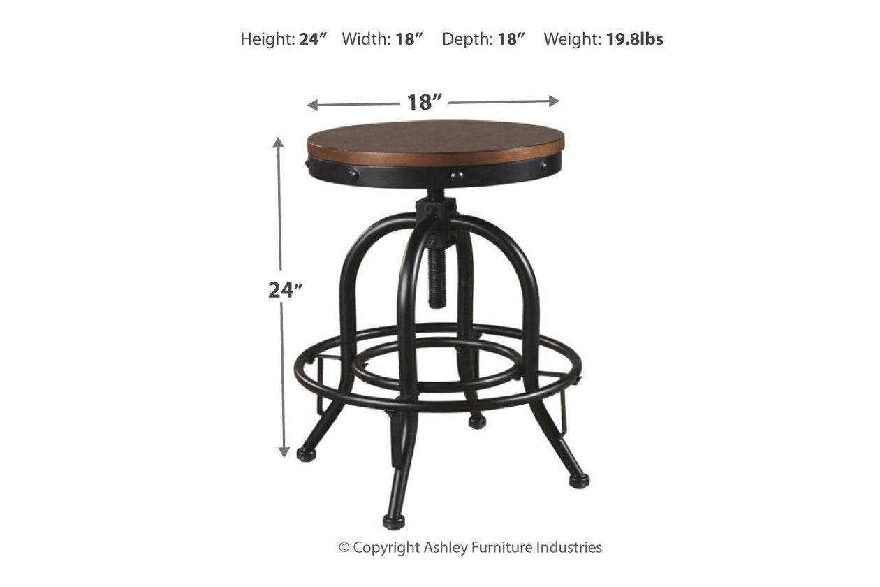 Valebeck Brown/Black Counter Height Barstool, Set of 2 - D546-224 - Bien Home Furniture & Electronics