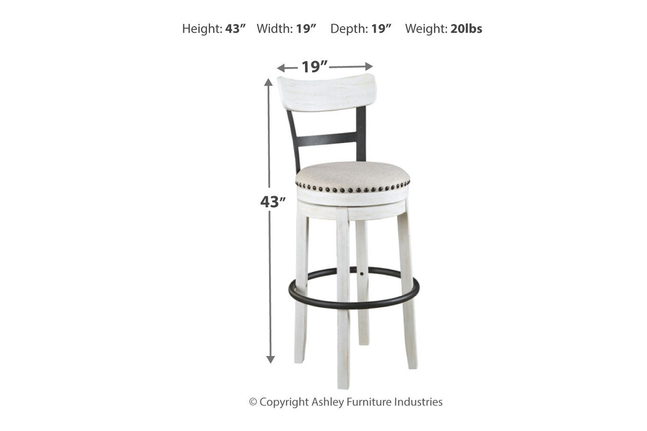 Valebeck White Bar Height Barstool - D546-530 - Bien Home Furniture & Electronics