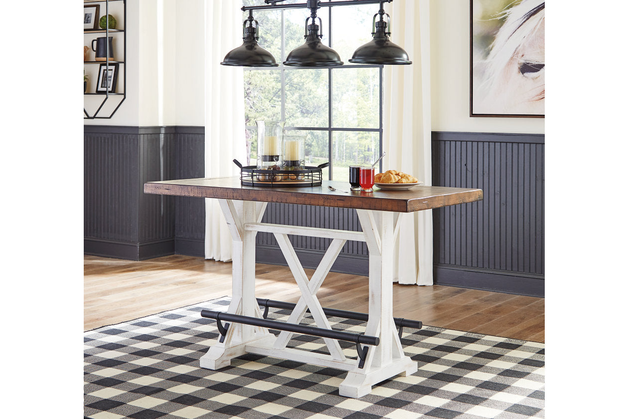 Valebeck White/Brown Counter Height Dining Table - D546-13 - Bien Home Furniture & Electronics