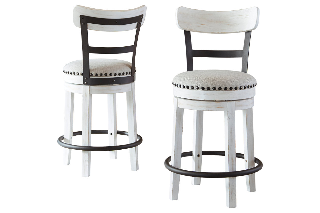 Valebeck White Counter Height Barstool - D546-524 - Bien Home Furniture & Electronics